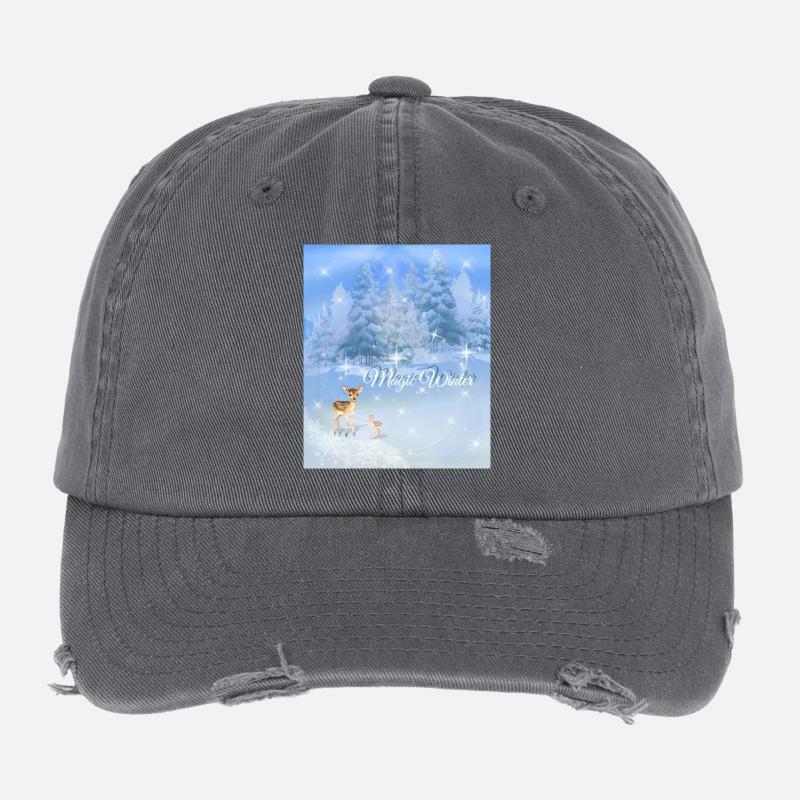 Magic Winter | Enchanting Christmas Design Flexfit Vintage Destroyed Cap