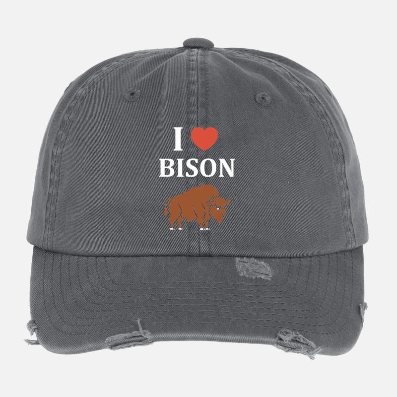 Bison Flexfit Vintage Destroyed Cap