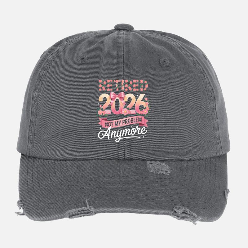 Retraité 2026 n’est plus mon problème Casquette vintage effet usé Flexfit