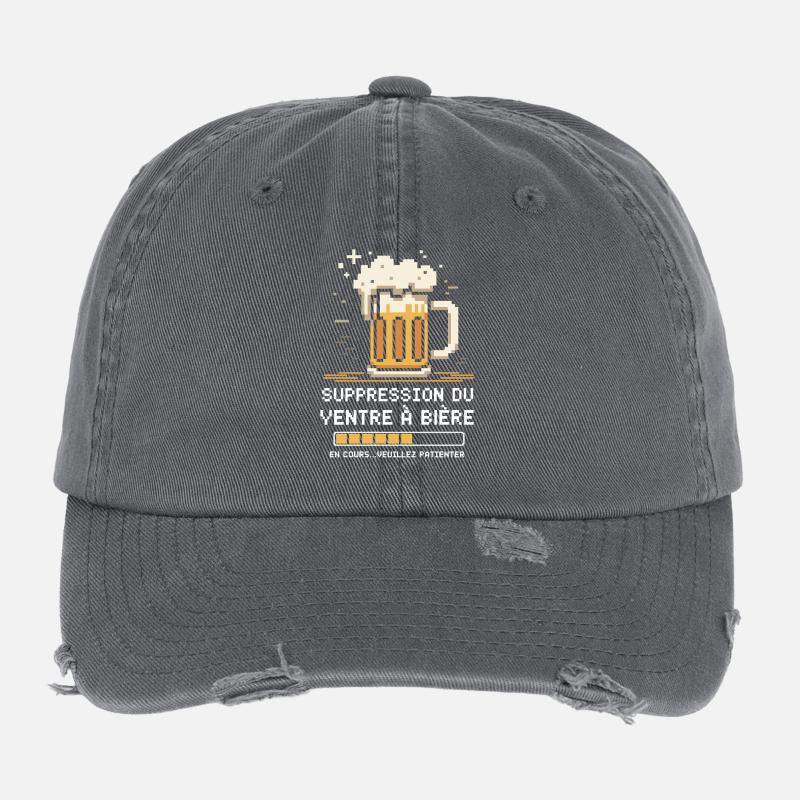 Bierbauchentfernung Im Laufenden Humor Flexfit Vintage Destroyed Cap