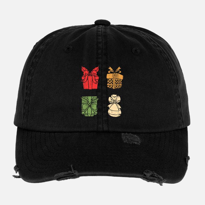 Weihnachtsmann Weihnachtszeit Weihnachten Flexfit Vintage Destroyed Cap