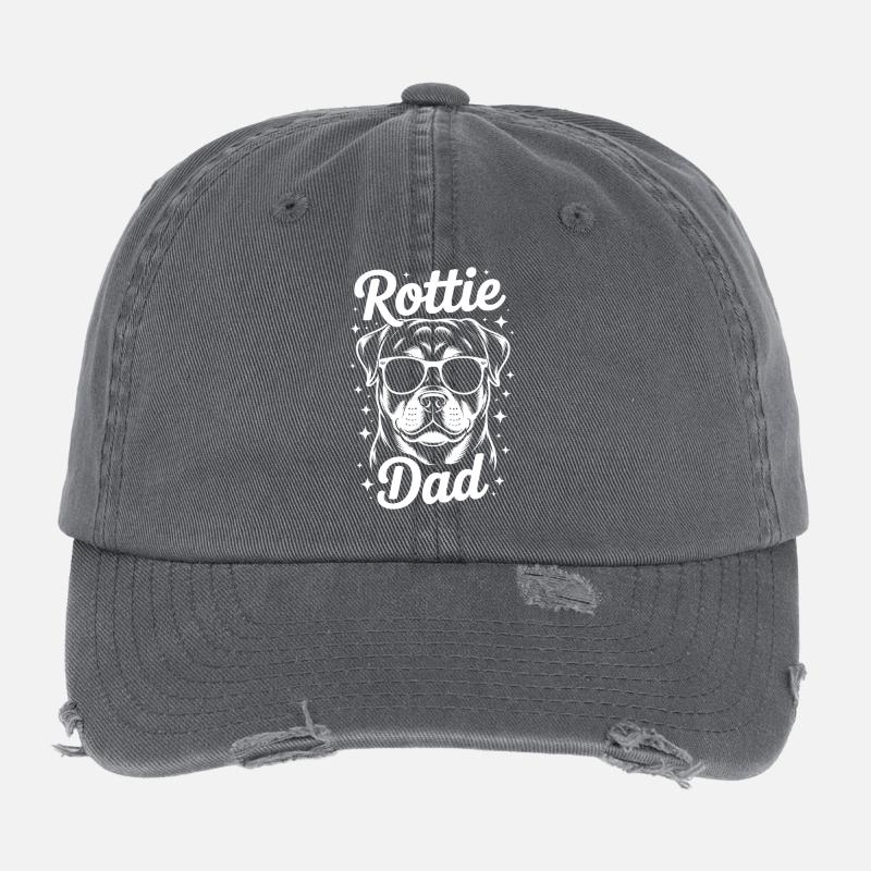 Rottweiler dit papa, drôle de cadeau de rottweiler Casquette vintage effet usé Flexfit