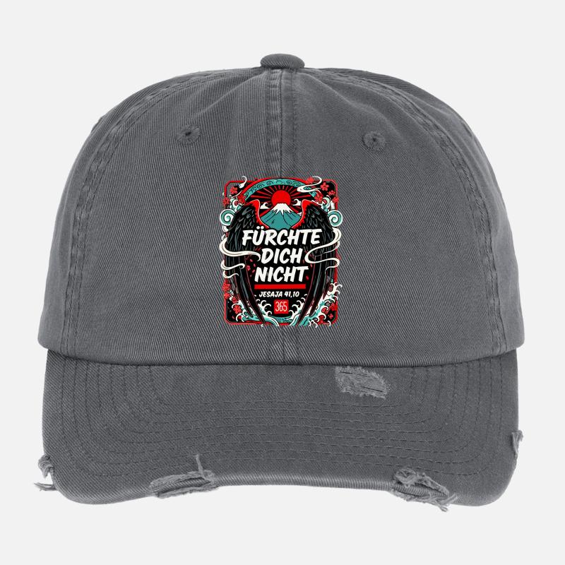 FÜRCHTE DICH NICHT Japan Kirschblüten Fuji Flexfit Vintage Destroyed Cap