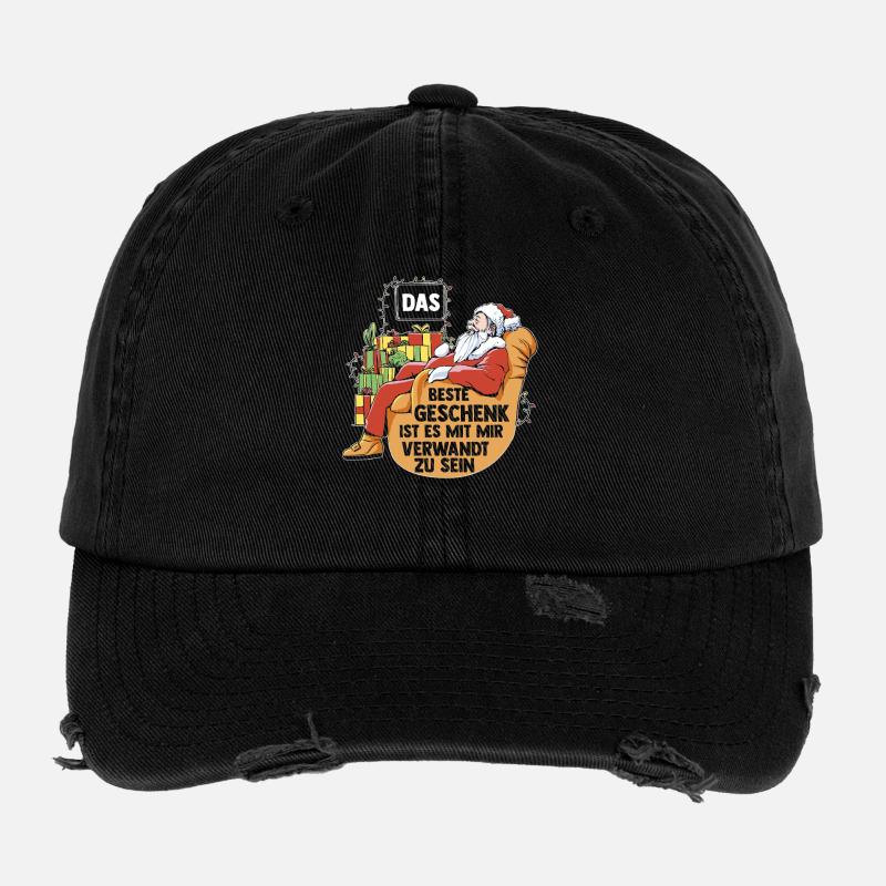 Weihnachtsmann Weihnachtszeit Weihnachts Flexfit Vintage Destroyed Cap