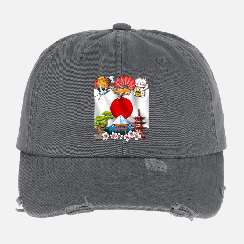 Japon Casquette vintage effet usé Flexfit