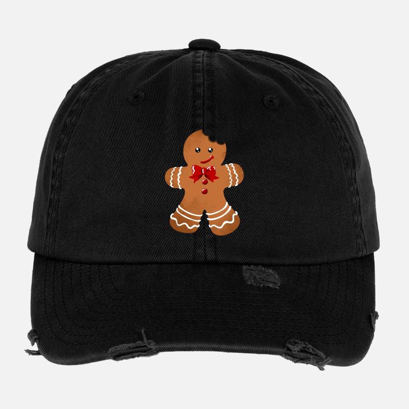 Sugar Gloss Gingerbread Man with Bow Flexfit Vintage Destroyed Cap