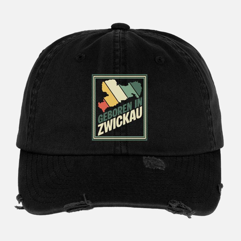 Né à Zwickau Casquette vintage effet usé Flexfit