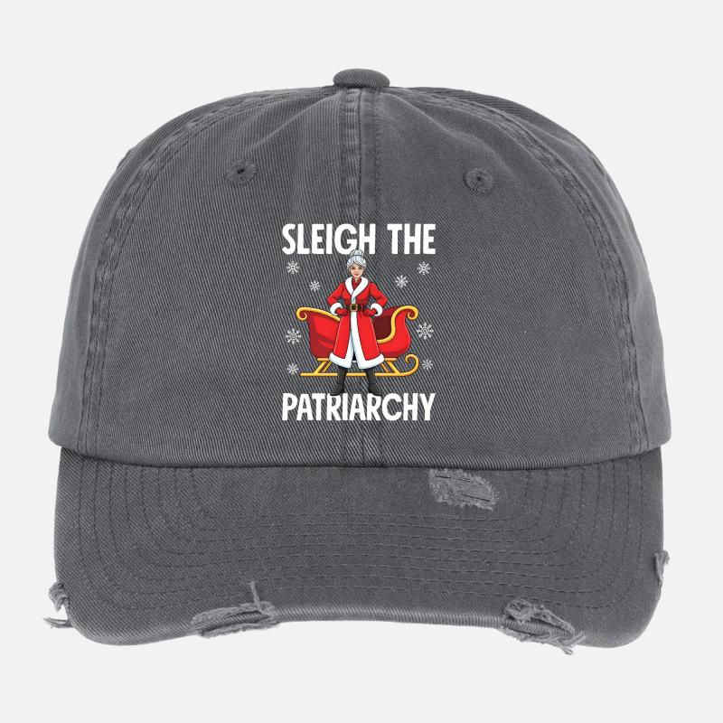 Sleigh The Patriarchy Flexfit Vintage Destroyed Cap