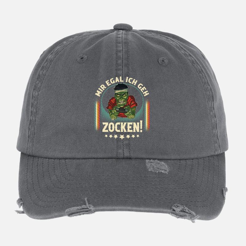 Gaming Zombie Flexfit Vintage Destroyed Cap