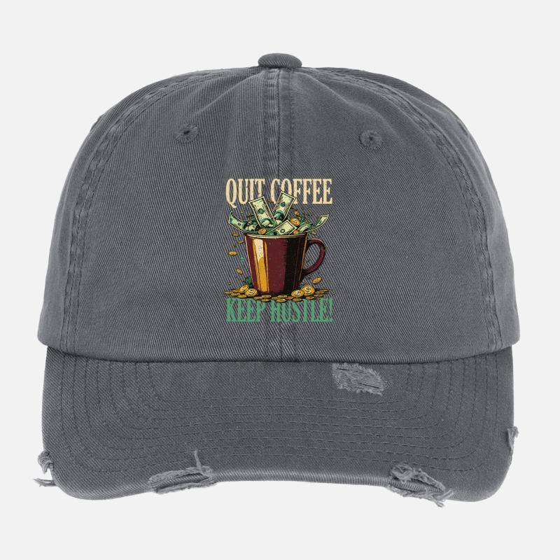 Kaffeeentzug Koffeinfrei Ex-Kaffeetrinker Flexfit Vintage Destroyed Cap