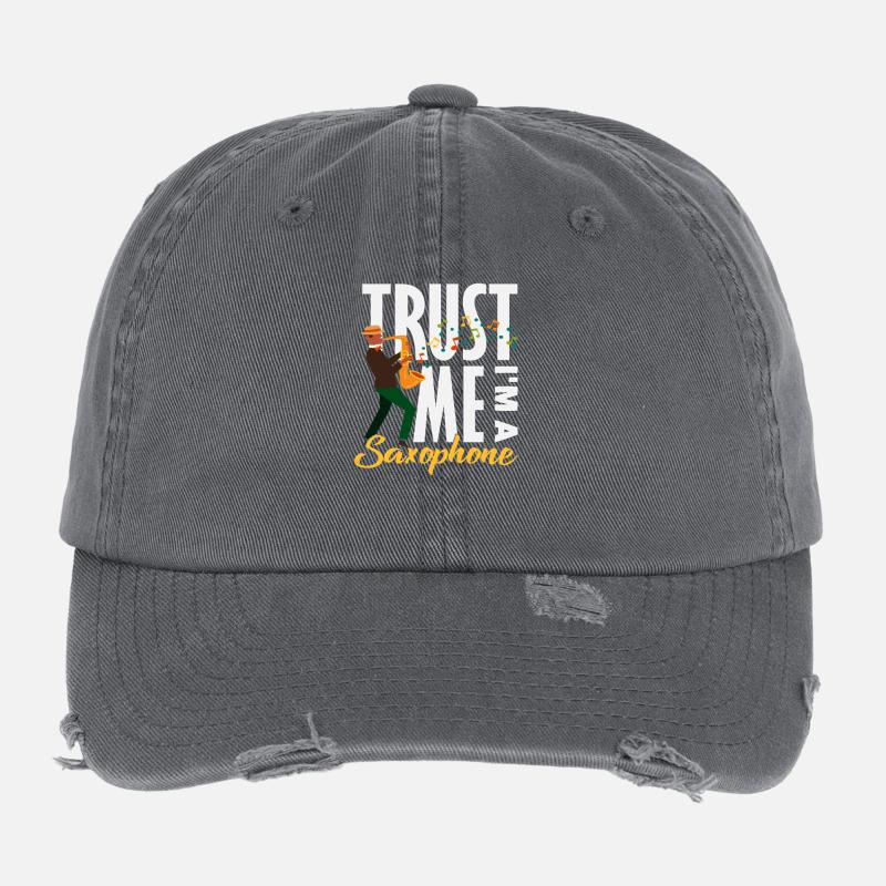 Dis-moi que je suis saxophoniste. Plus drôle. Casquette vintage effet usé Flexfit