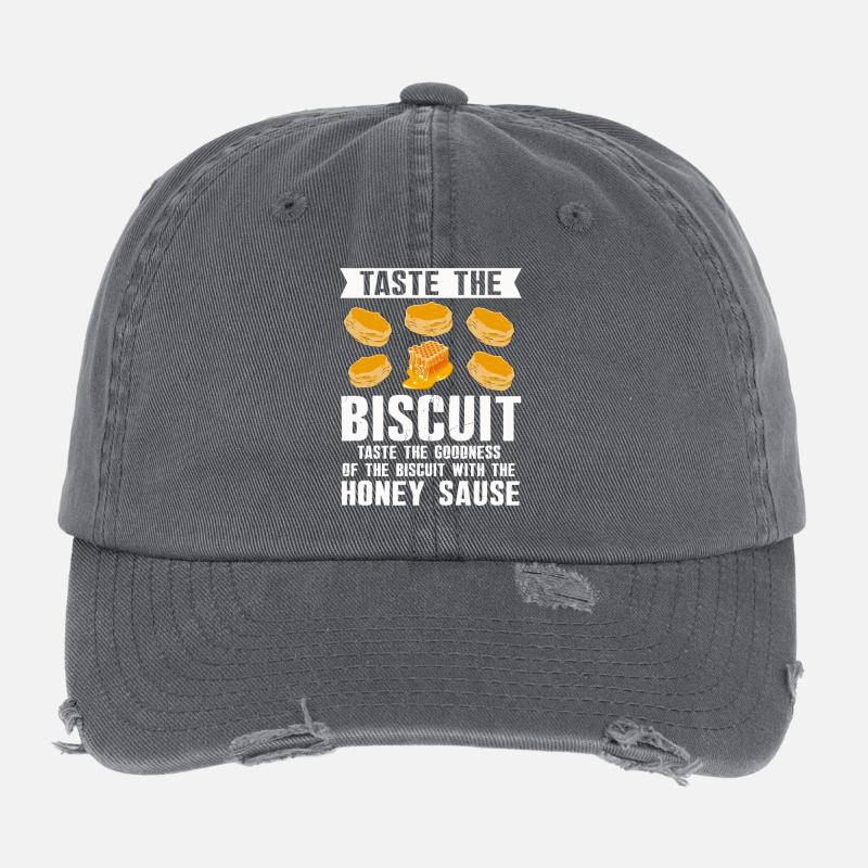 Illustration de la sauce biscuit au miel Casquette vintage effet usé Flexfit