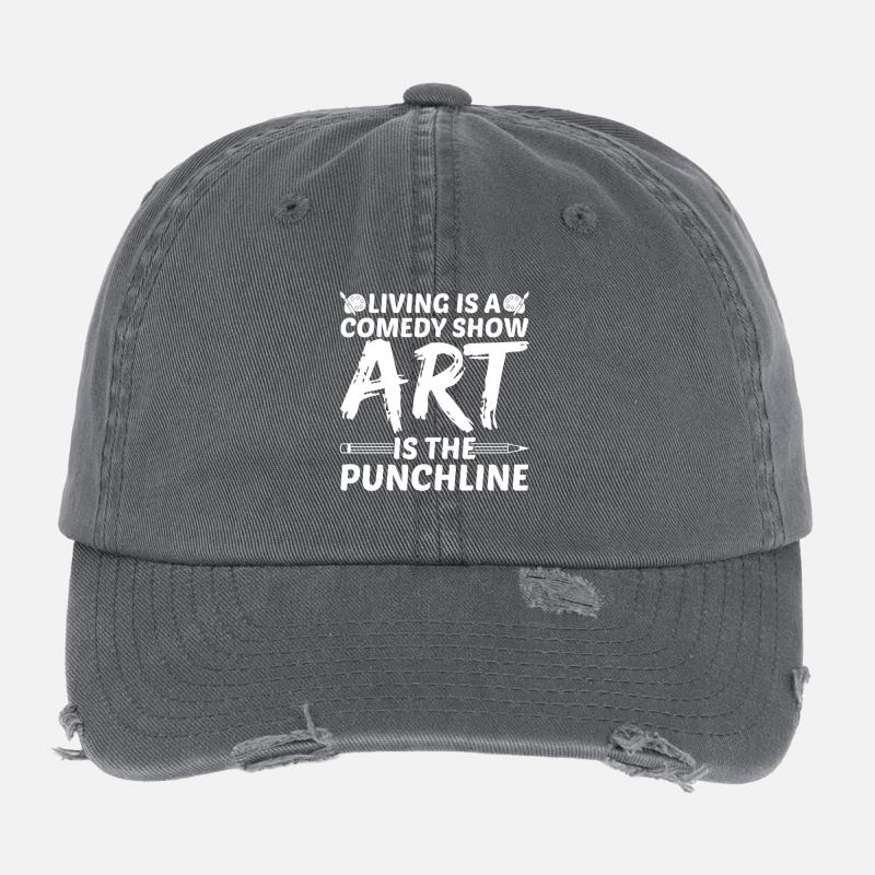 L’art drôle de peintre est le dessin de chute Casquette vintage effet usé Flexfit