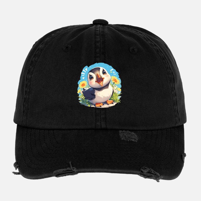 Puffin Papageientaucher Flexfit Vintage Destroyed Cap