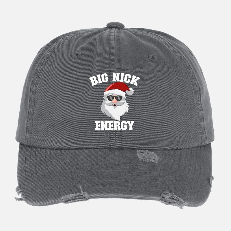 Santa Claus, Merry Christmas, Big Nick-E Flexfit Vintage Destroyed Cap
