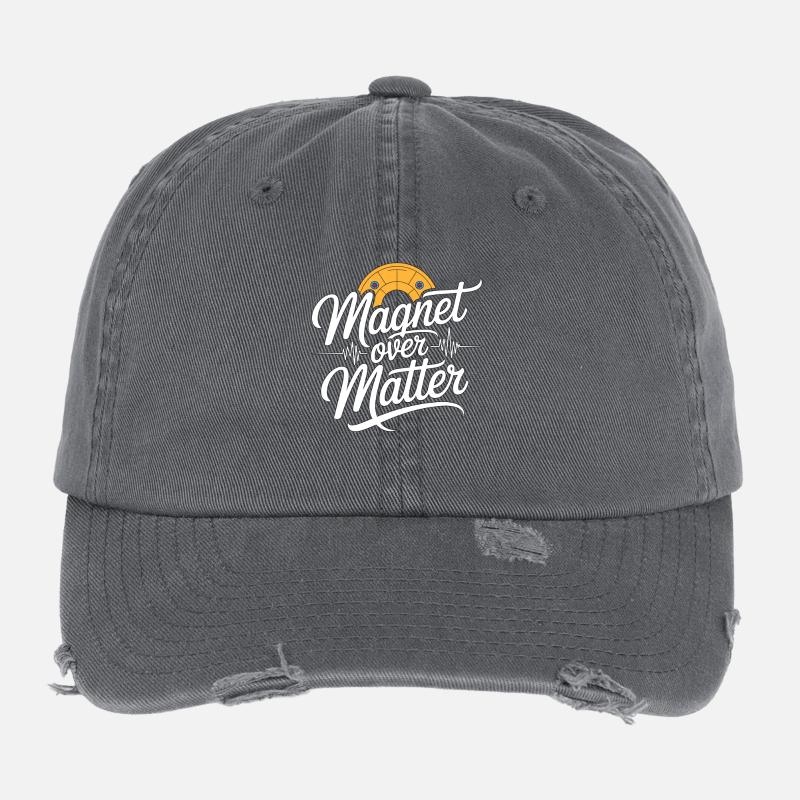MRI Tech Magnet Over Matter Radiographer Rad Tech Flexfit Vintage Destroyed Cap