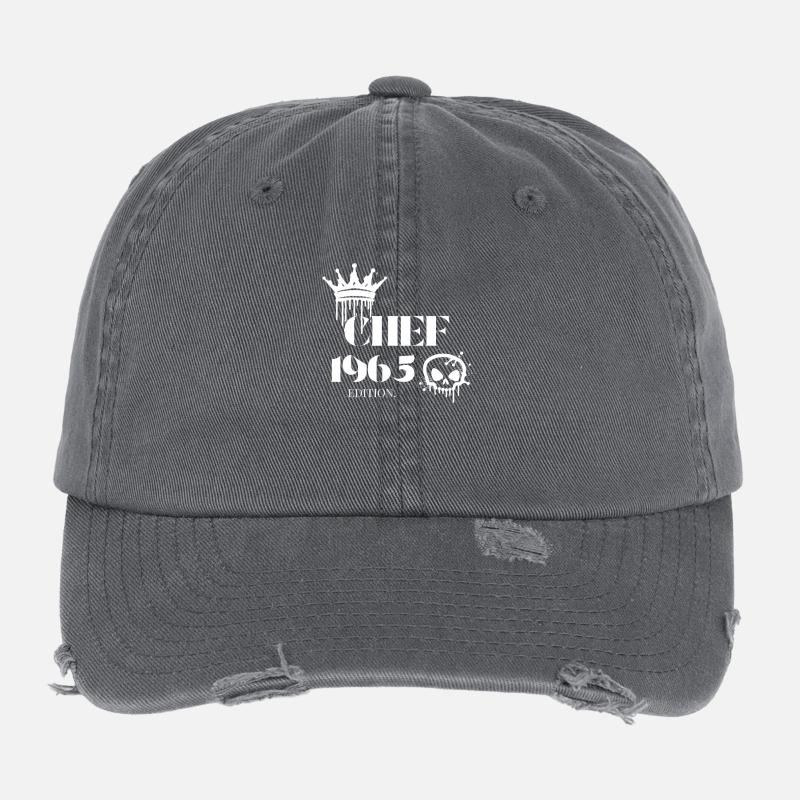 Chef Edition 1965 Männer 60 Geburtstag Flexfit Vintage Destroyed Cap