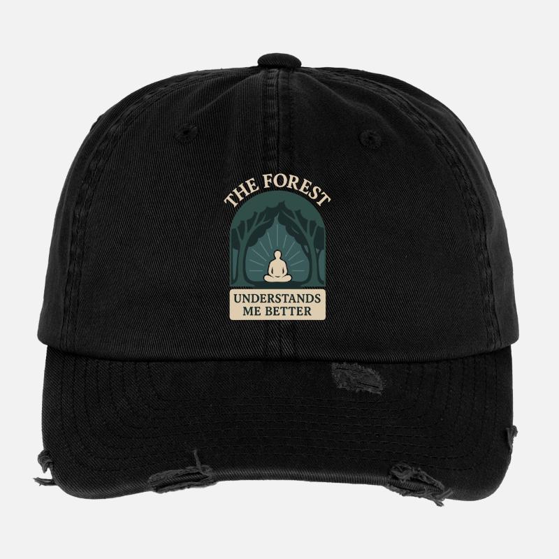 Remise à zéro mentale, Forest Walk Overthinker Casquette vintage effet usé Flexfit