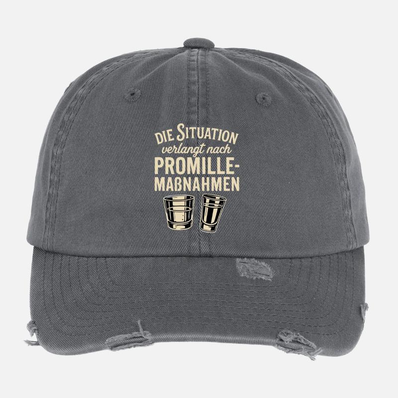 L’alcool mesure, slogan drôle de fête Casquette vintage effet usé Flexfit