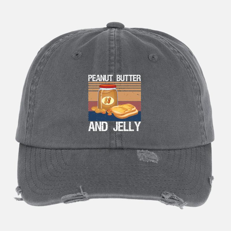 Beurre de cacahuète et confiture Casquette vintage effet usé Flexfit