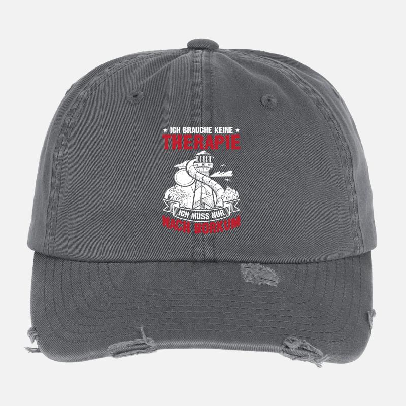 North Sea holiday NEED NO THERAPY MUST BE AFTER Flexfit Vintage Destroyed Cap