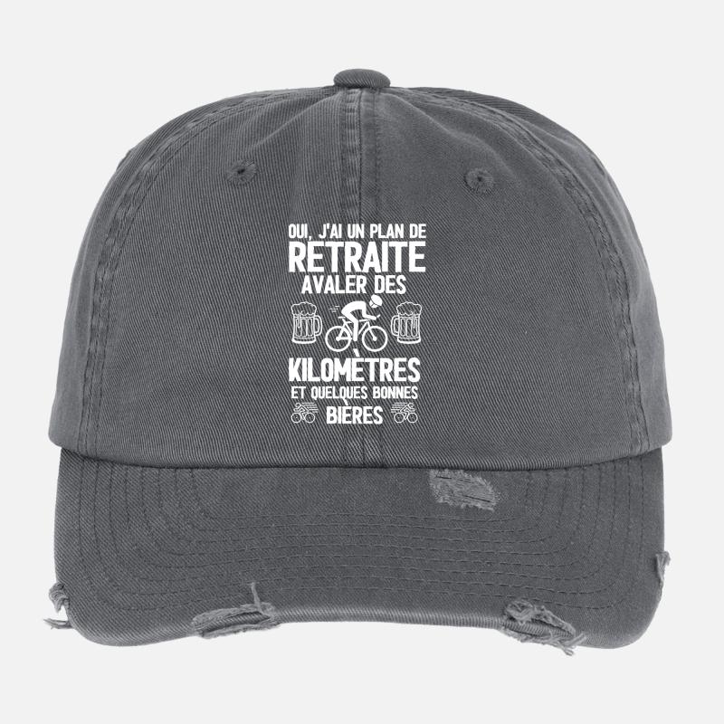 Ruhestandsplan: Fahrräder und Bier Flexfit Vintage Destroyed Cap