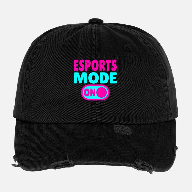 Esports Mode ON – Gaming Flexfit Vintage Destroyed Cap