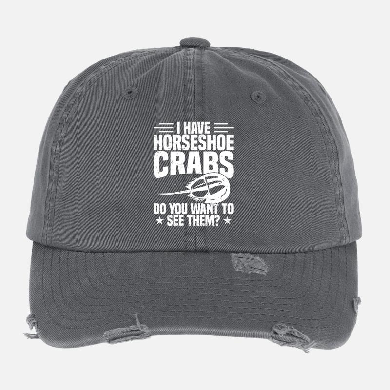 Chelicerate Hufeisenkrabben-Stofftier Flexfit Vintage Destroyed Cap