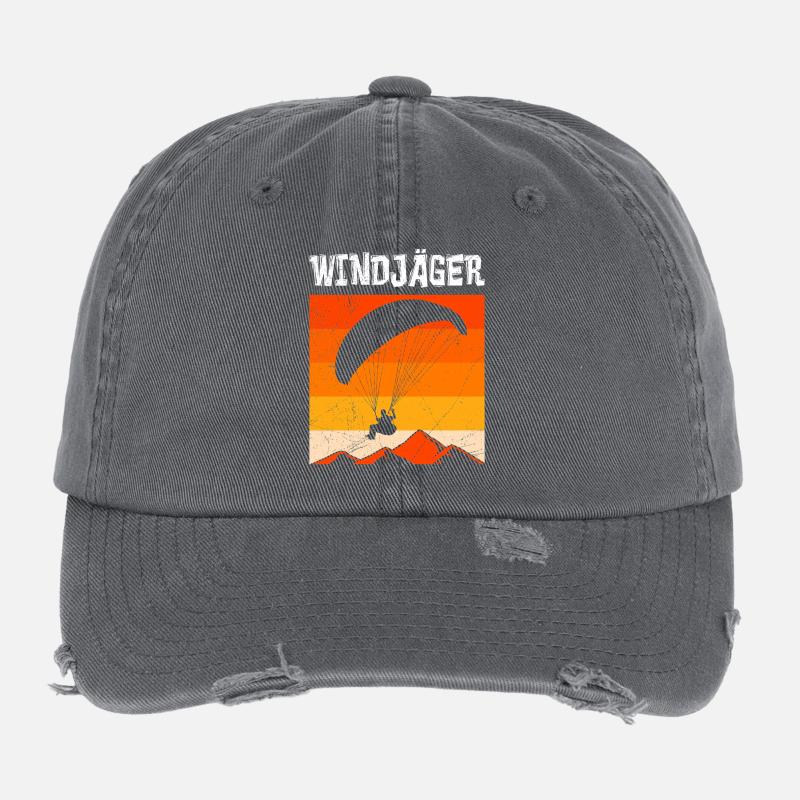 Paraglider WINDJÄGER Funny Flexfit Vintage Destroyed Cap
