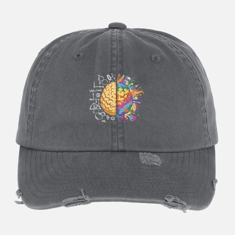 Creative brain color explosion Flexfit Vintage Destroyed Cap