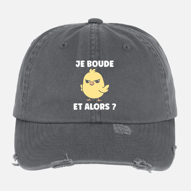 Ich schmolle, na und? Flexfit Vintage Destroyed Cap