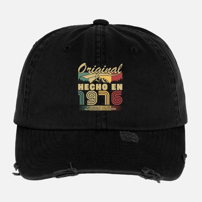 Hecho en 1976 Vintage Regalo de cumpleaños Casquette vintage effet usé Flexfit