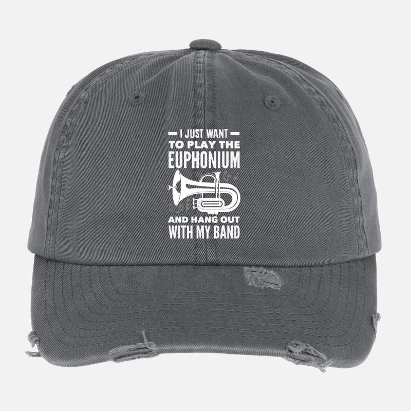 Vintage Euphonium Spieler Flexfit Vintage Destroyed Cap