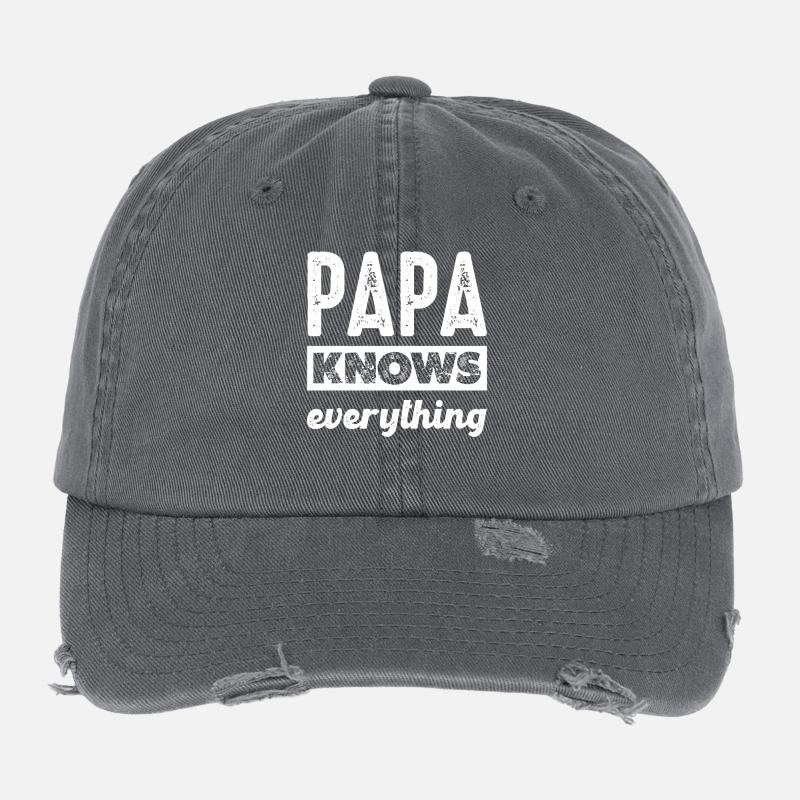 Papa sait tout Casquette vintage effet usé Flexfit