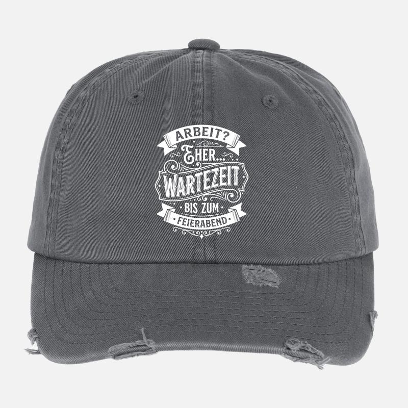 Waiting Time Until Closing Time Vintage Flexfit Vintage Destroyed Cap