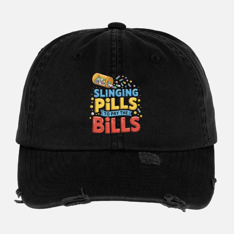Des pilules contre les factures Casquette vintage effet usé Flexfit