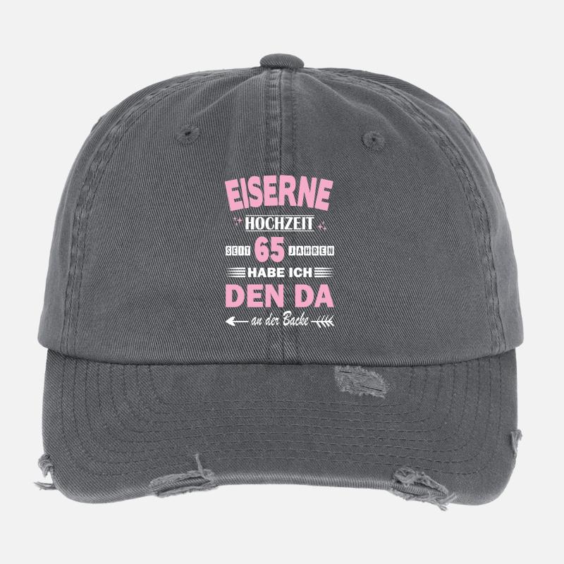 65 Jahre Beziehung Jahrestag Hochzeitstag Eiserne Flexfit Vintage Destroyed Cap
