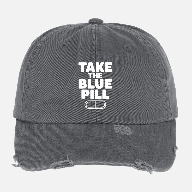 Prends la pilule bleue Casquette vintage effet usé Flexfit