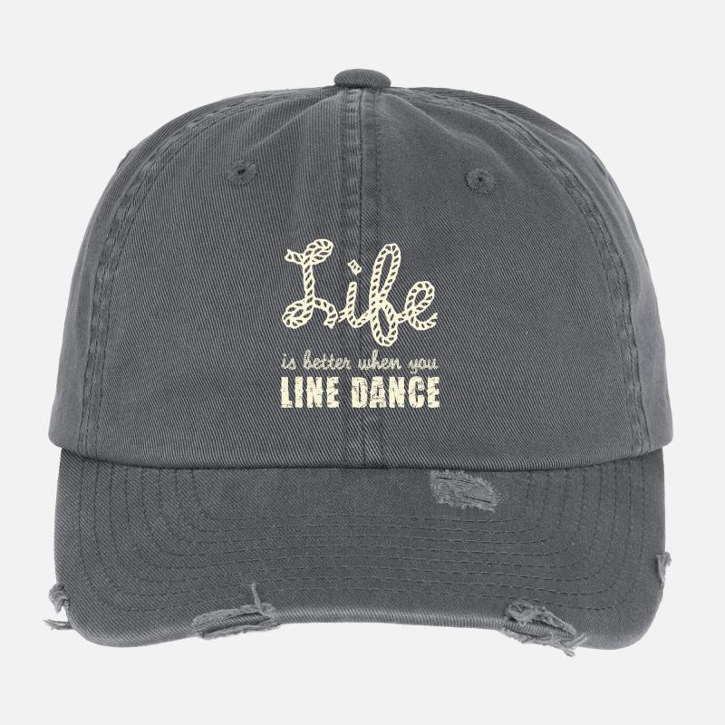 Line Dance Joie de vivre Rope Font Casquette vintage effet usé Flexfit
