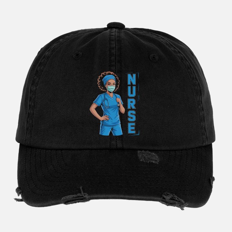 Pouvoir de l’infirmière bleue Casquette vintage effet usé Flexfit