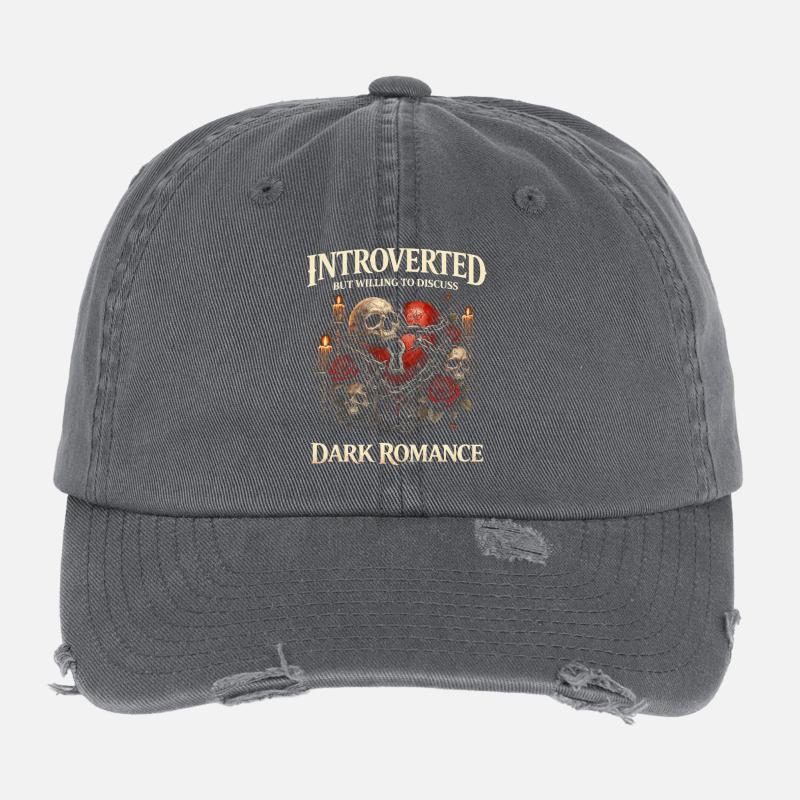 Introverti mais prêt à discuter de romance sombre Casquette vintage effet usé Flexfit