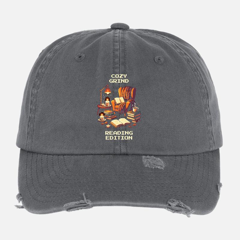 Gemütlicher Grind | Cozy Lesen Bücher Flexfit Vintage Destroyed Cap