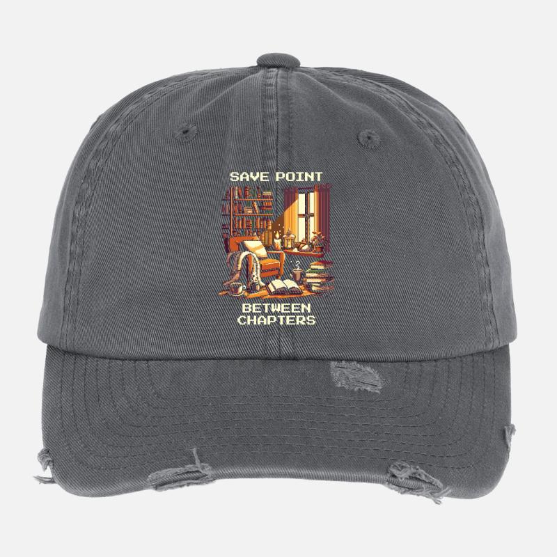 Savepoint zwischen Kapiteln | Lesepause Lesen Flexfit Vintage Destroyed Cap