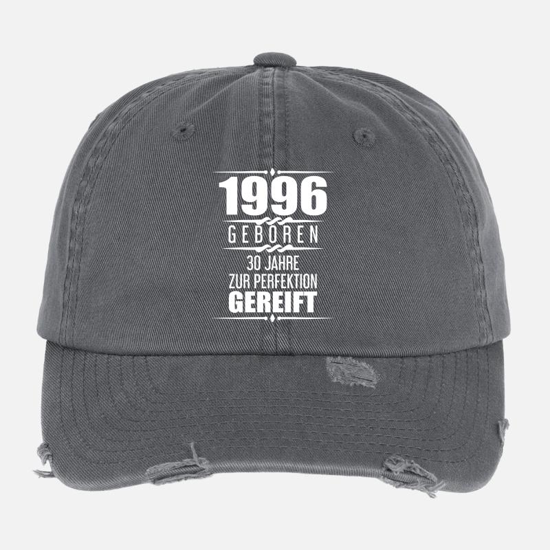 1996 30 Years Saying 30th Birthday Gift Flexfit Vintage Destroyed Cap