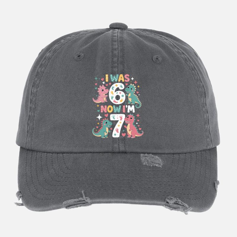From six to seven dinosaurs Flexfit Vintage Destroyed Cap