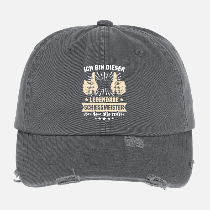 Schiessmeister Sprüche Flexfit Vintage Destroyed Cap