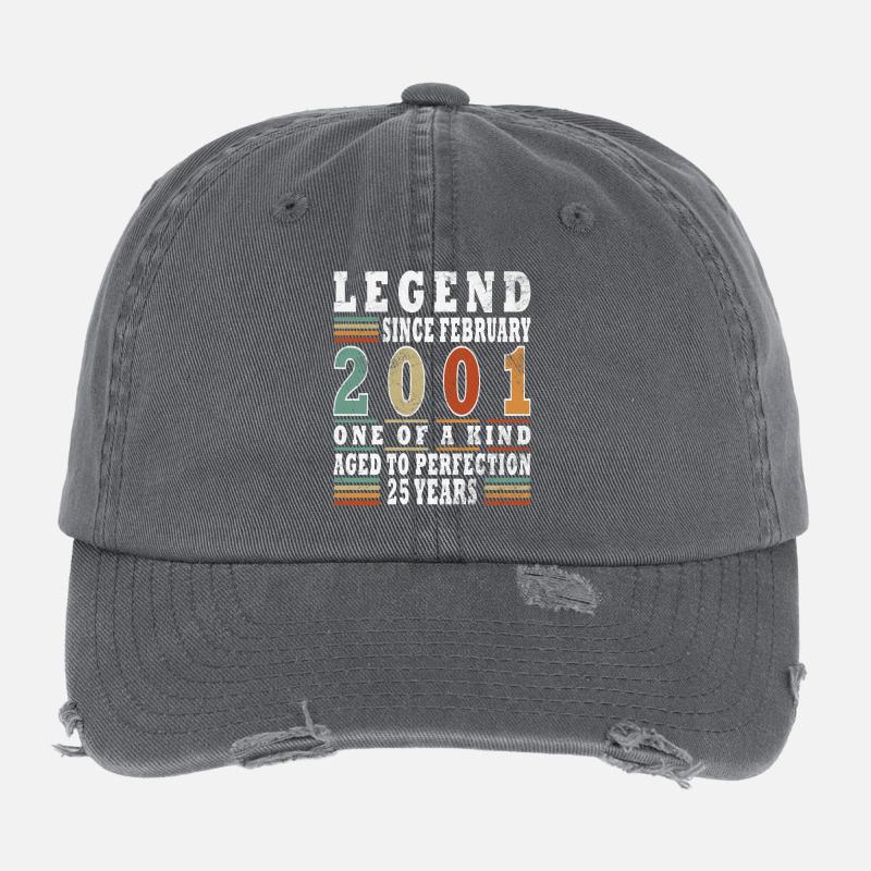 Février 2001 Jubilé 2001 Légendes Février Casquette vintage effet usé Flexfit
