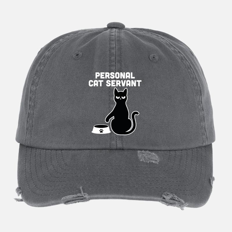 Persönlicher Katzendiener Flexfit Vintage Destroyed Cap