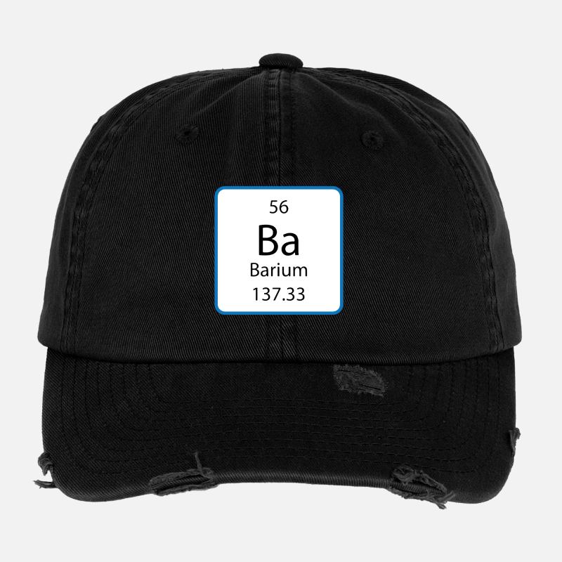 Ba Chemistry Periodic Table Flexfit Vintage Destroyed Cap