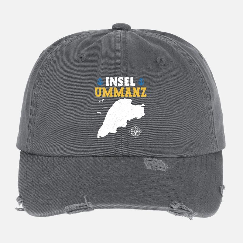 Vacances Mer Baltique ÎLE UMMANZ Fun Casquette vintage effet usé Flexfit